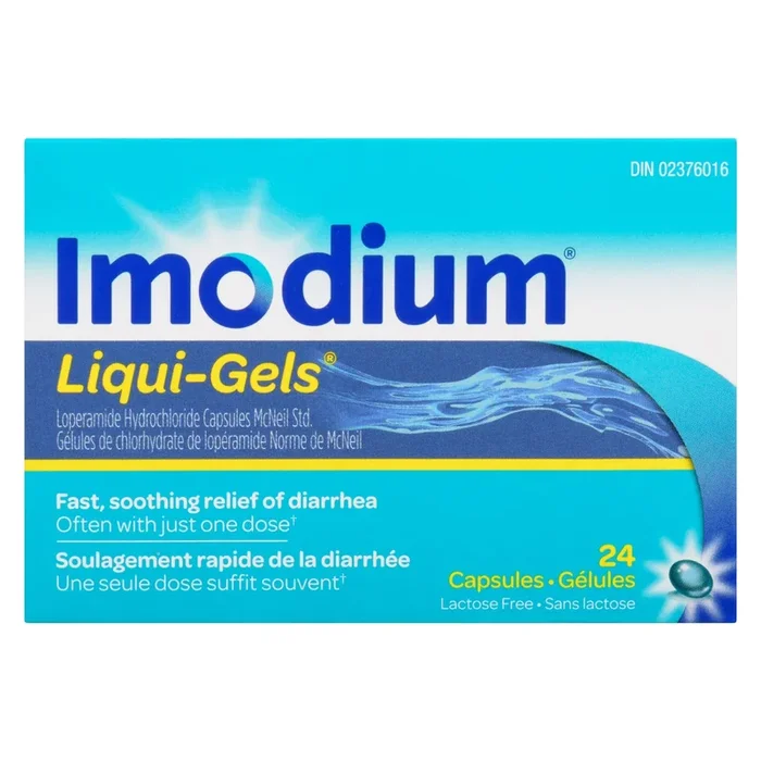 Imodium Liqui-Gels Capsules, 24-Pack