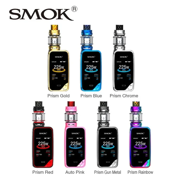 In Stock SMOK X-Priv 225W TC Vape Kit with 8ml/2ml TFV12 Prince Atomizer Compatible with Q4/X6/T10 Core 2.0-inch HD Screen