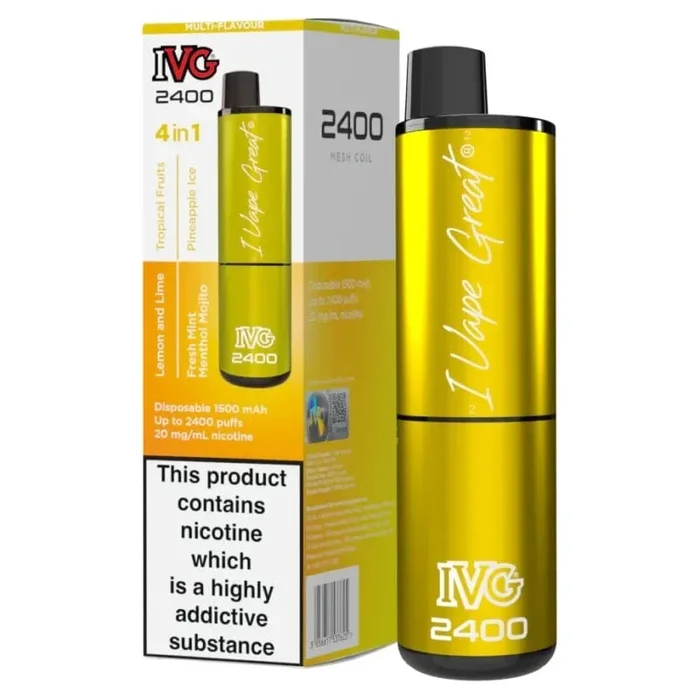 IVG 2400 Puff Disposable Vape – Yellow Edition
