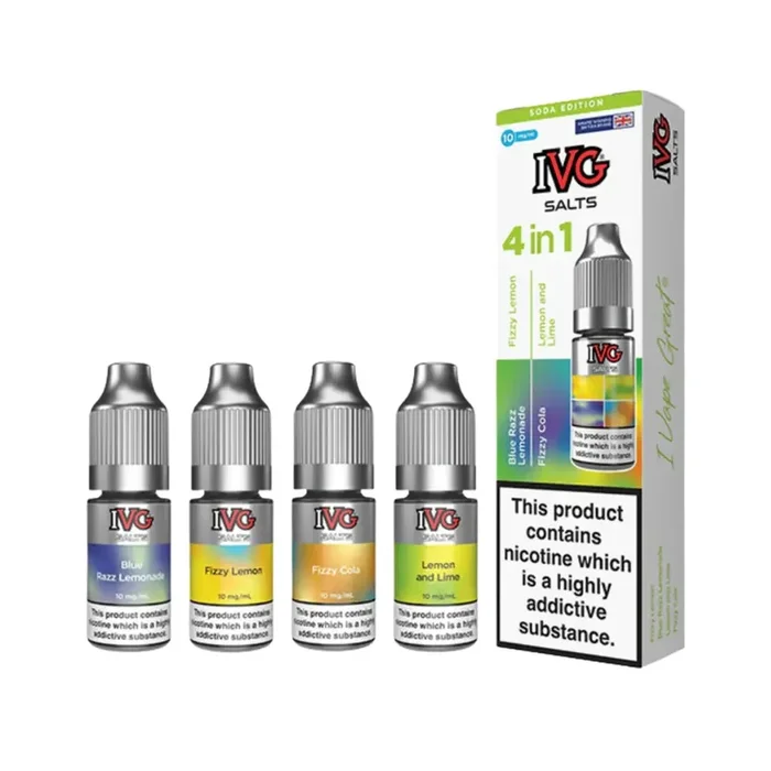 IVG Salts 4 in 1 Soda Edition 4 x 10ml Nic Salt