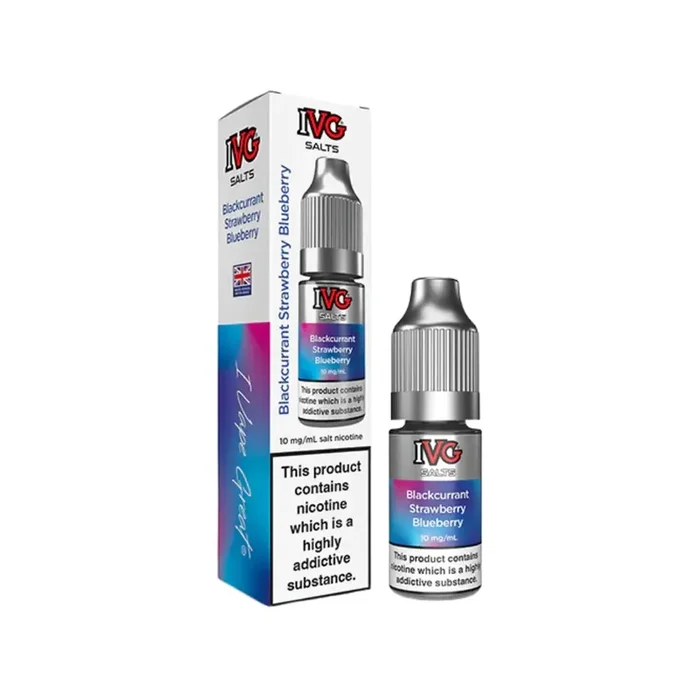 IVG Salts Blackcurrant Strawberry Blueberry Nic Salt 10ml