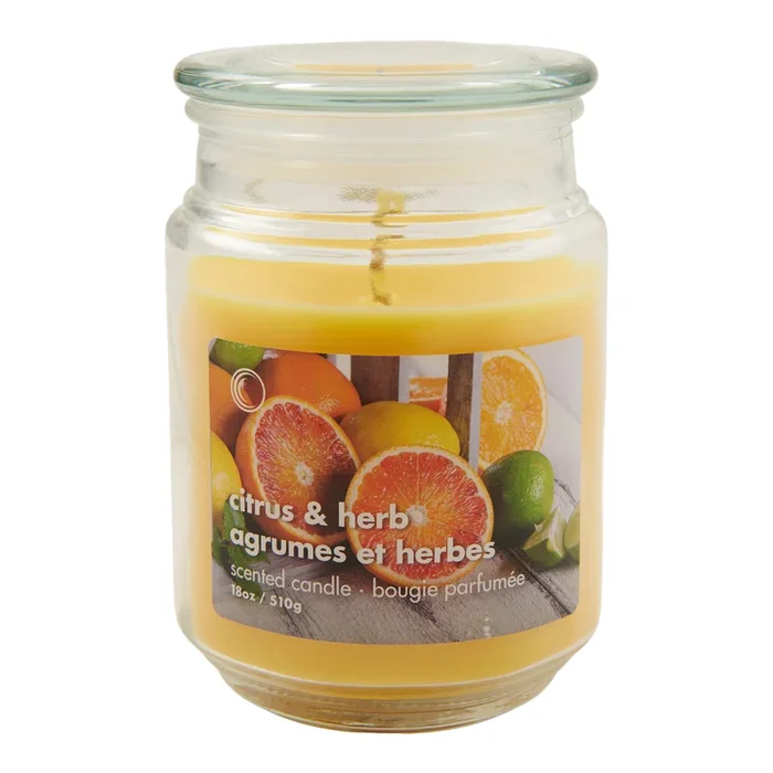 Jar Candle, Citrus & Herb, 18-oz.