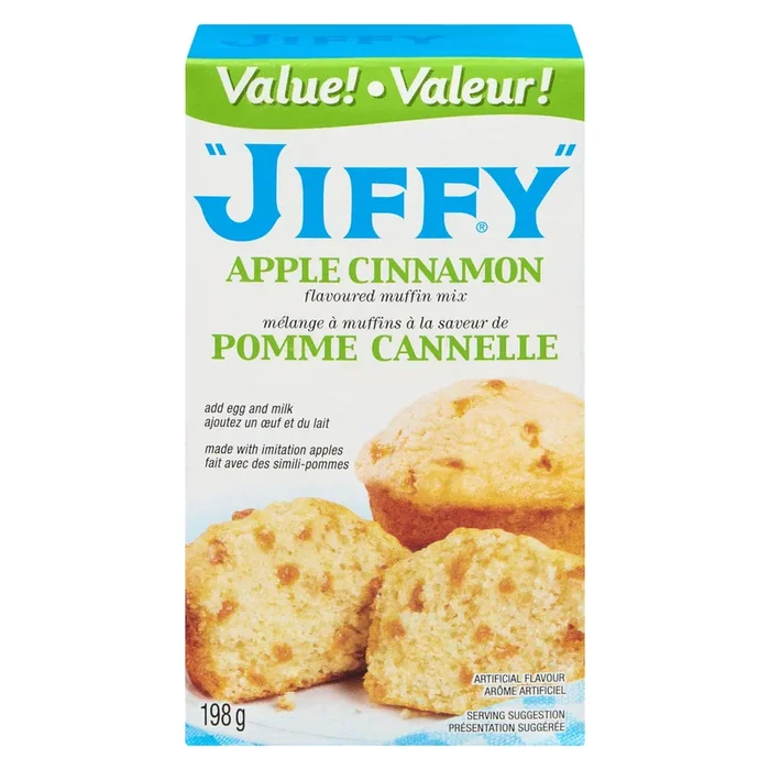 JIFFY Apple Cinnamon Flavoured Muffin Mix, 198 g