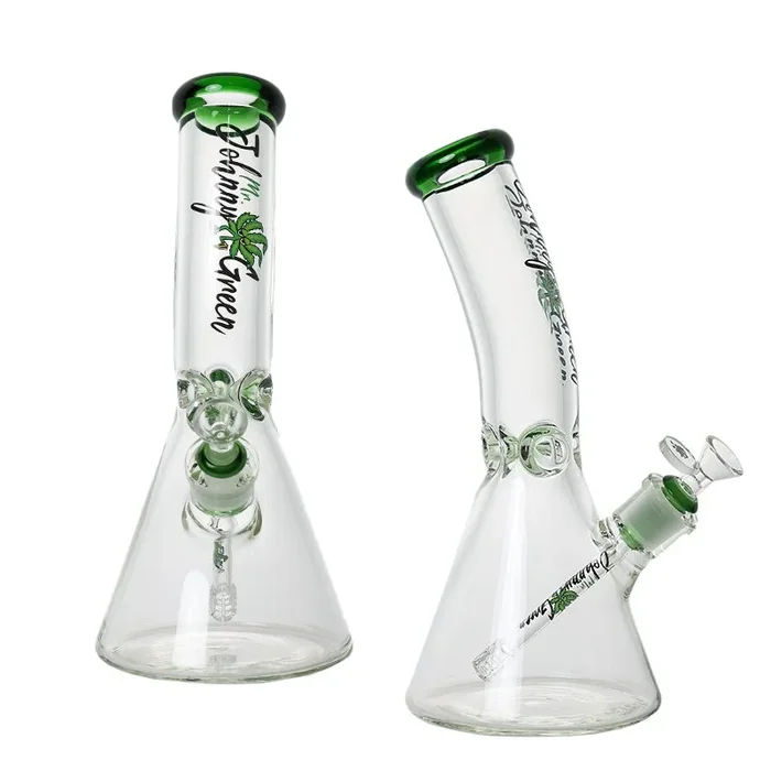 Johnny Green – 12″ 9mm Beaker Bent Neck w/ Grid Percolator Slide