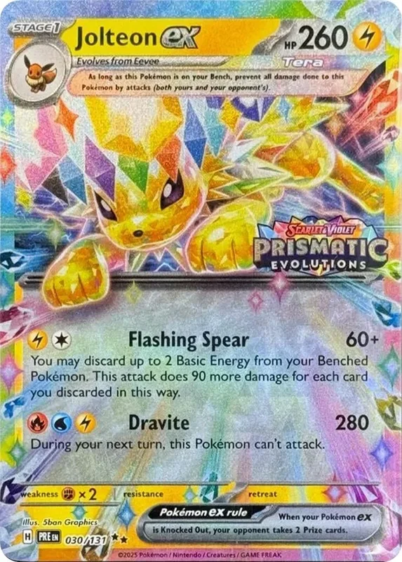 Jolteon ex – 030/131 (Prismatic Evolutions Stamp) (030/131) (MCAP)