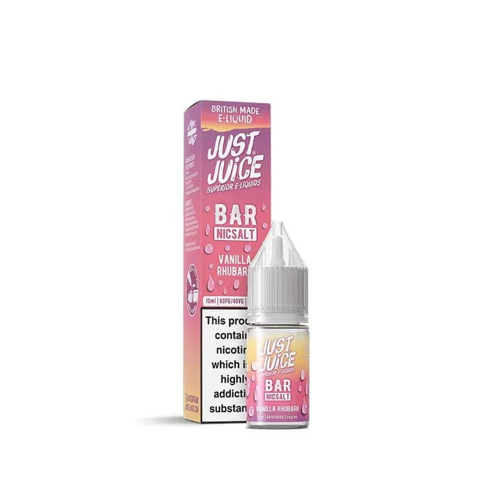 Just Juice Bar Range Vanilla Rhubarb 10ml Nic Salt E-Liquid