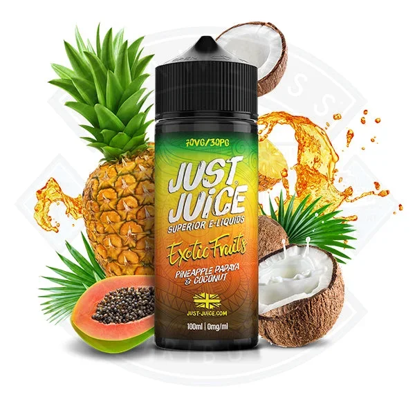 Just Juice Exotic – Pineapple Papaya & Coconut 100ml 0mg Shortfill e-liquid