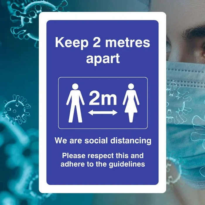 Keep 2 Metres Apart We Are Social Distancing Sign