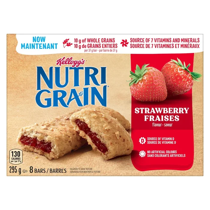 Kelloggs Nutri Grain Strawberry Bars 8pk. -295g