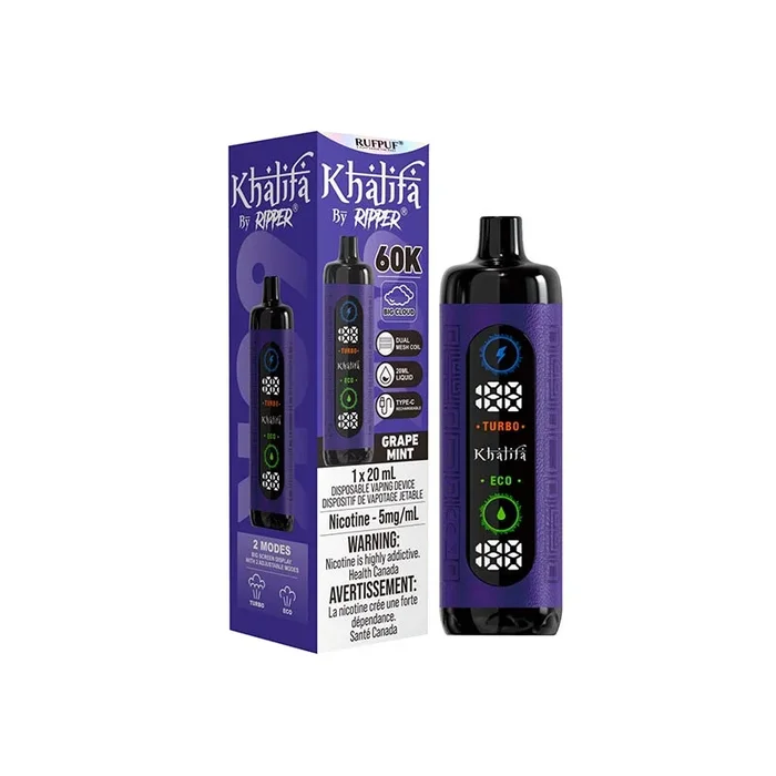 Khalifa Bar By Ripper 60K Disposable – Grape Mint
