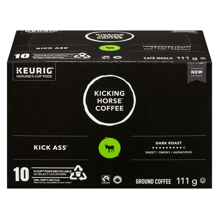 Kicking Horse Coffee Kick Ass Dark Roast K-Cup Pods, 111-g