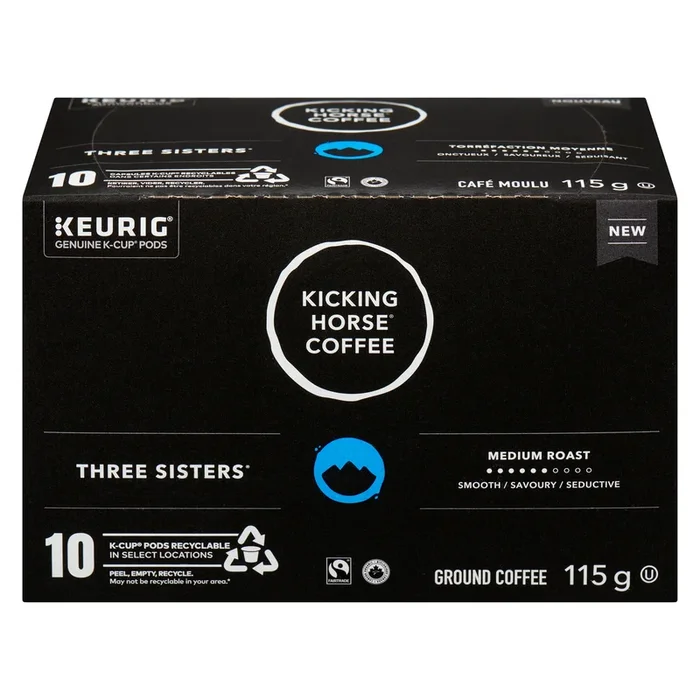 Kicking Horse Coffee Three Sisters Medium Roast K-Cup Pods, 115-g
