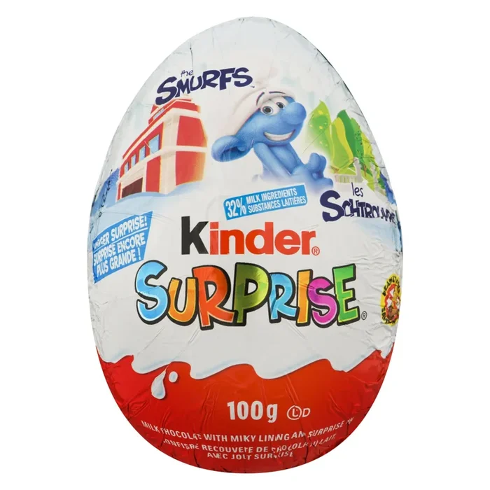Kinder Surprise Milk Chocolate with Milky Lining and Surprise Toy, 100 g