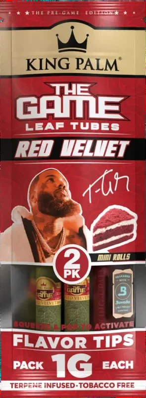 KING PALM- 2 LEAF TUBES- RED VELVET