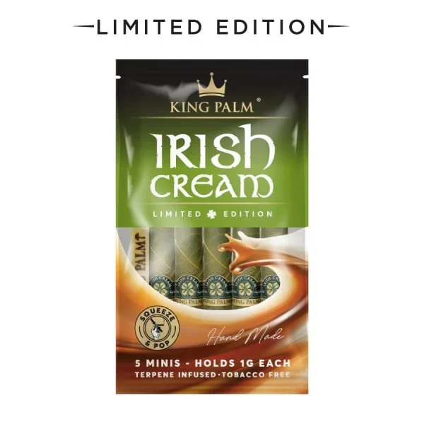 KING PALM- 5 MINI ROLLS- IRISH CREAM