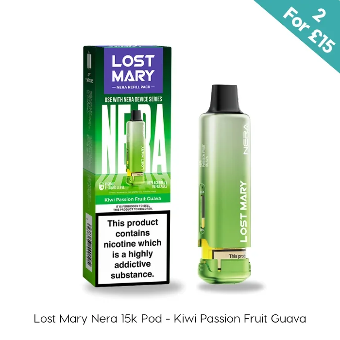 Kiwi Passion Fruit Guava – Lost Mary Nera 15K Prefilled Pods