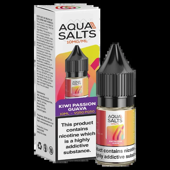 Kiwi Passion Guava Nic Salt by Aqua Salts 10ml