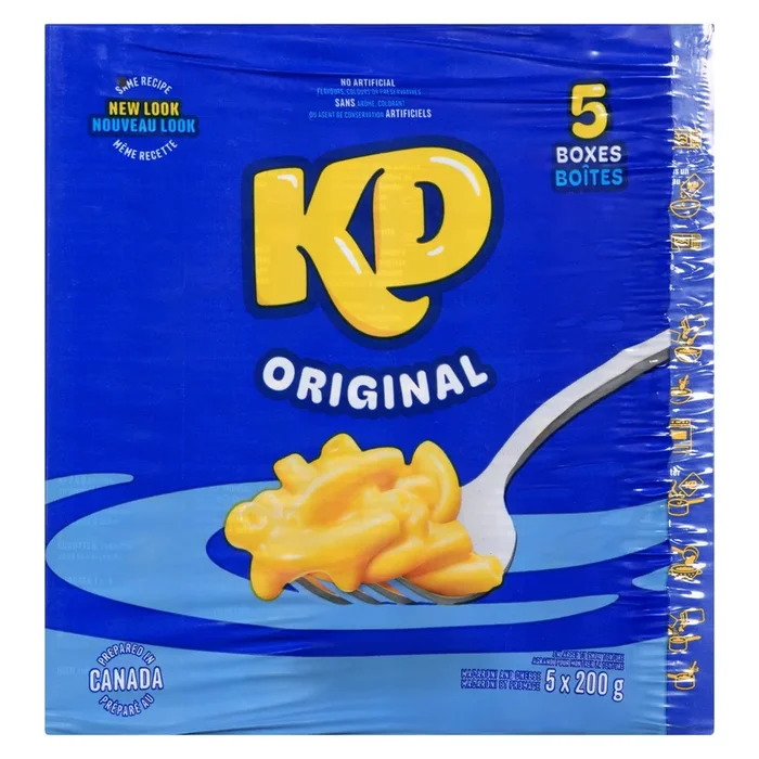 Kraft Dinner Macaroni and Cheese Original, 5 Boxes