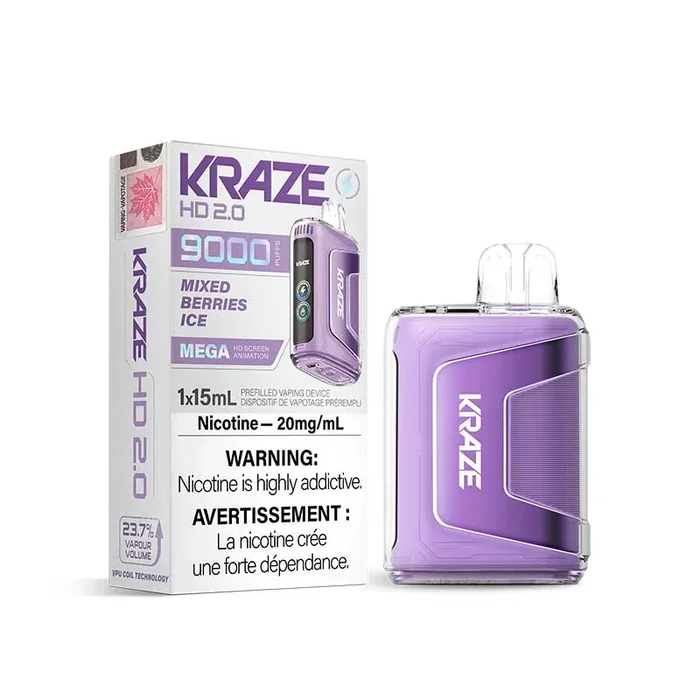Kraze HD 2.0 Disposable – Mixed Berries Ice
