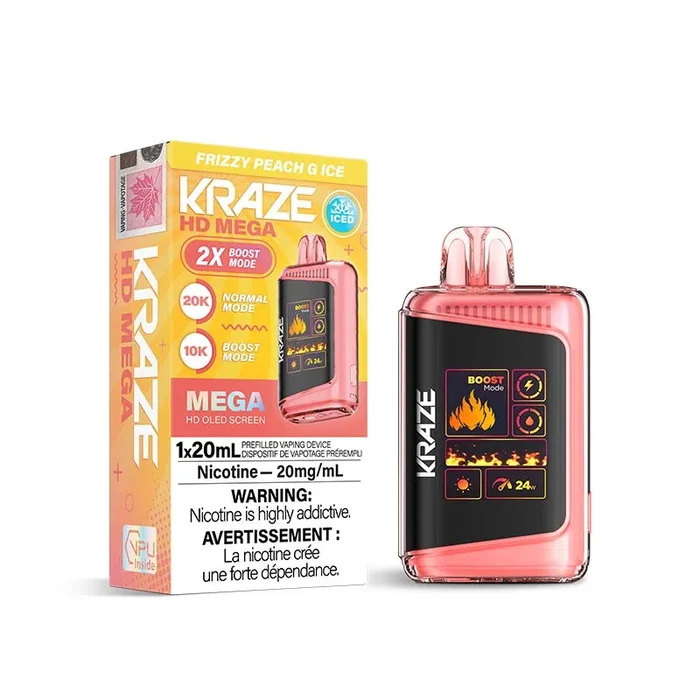 Kraze HD Mega Disposable – Frizzy Peach G Ice (ON)