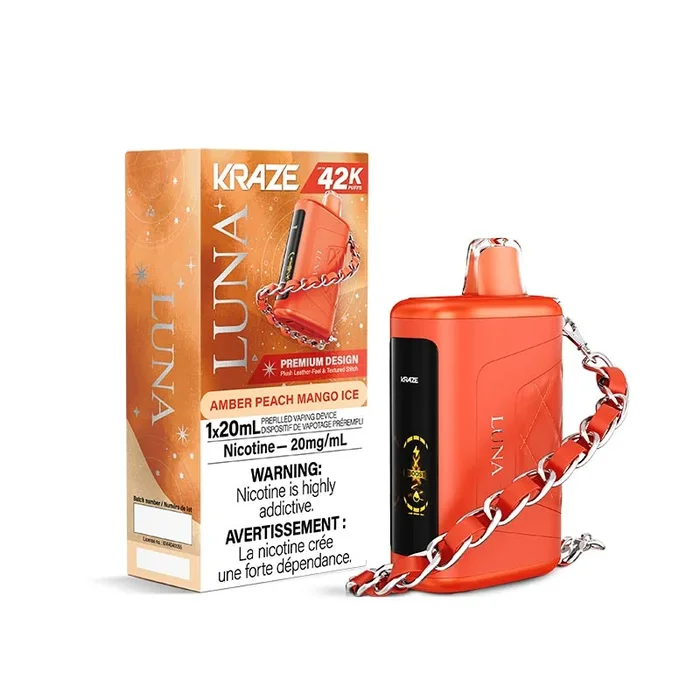 Kraze Luna Disposable – Amber Peach Mango Ice (ON)