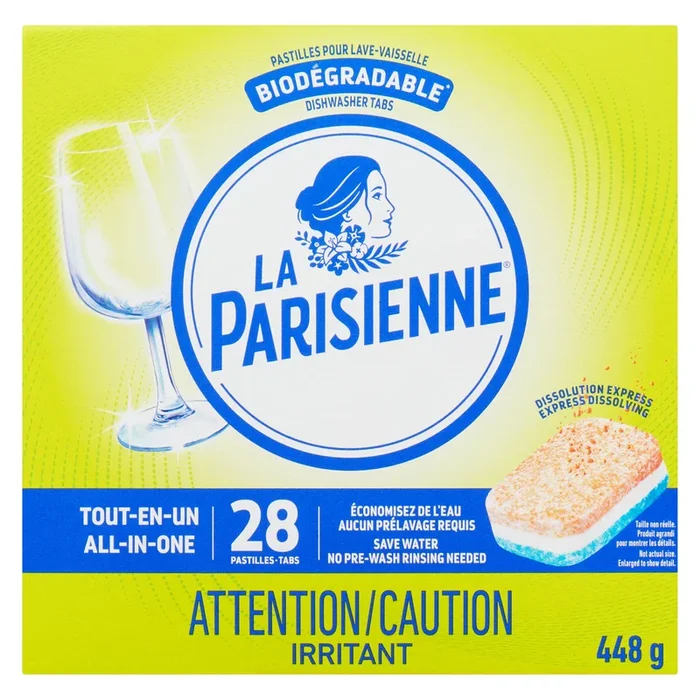 La Parisienne Pastilles pour Lave-Vaisselle Tout-en-Un, emb. de 28, 448 g