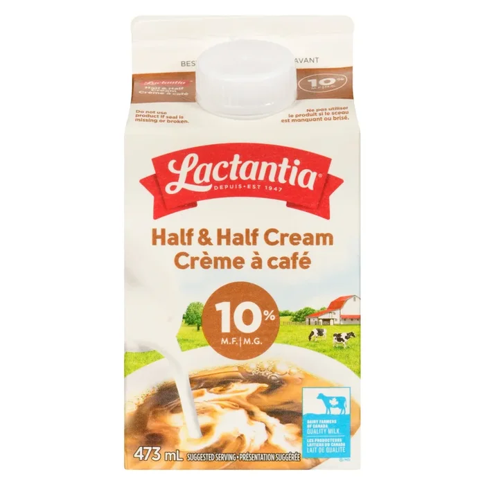 Lactantia Half & Half Cream 10% M.F., 473ml