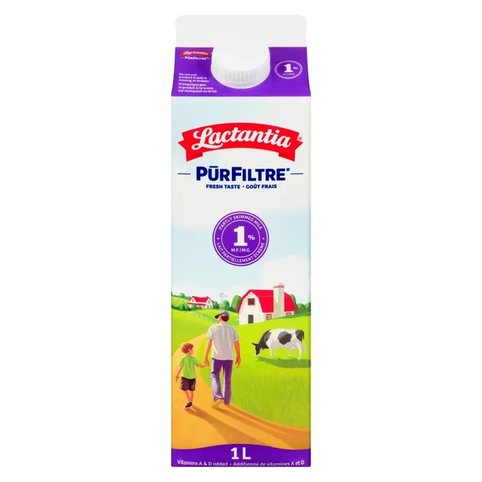 Lactantia Purefilter Partly Skimmed Milk 1% M.F., 1-L
