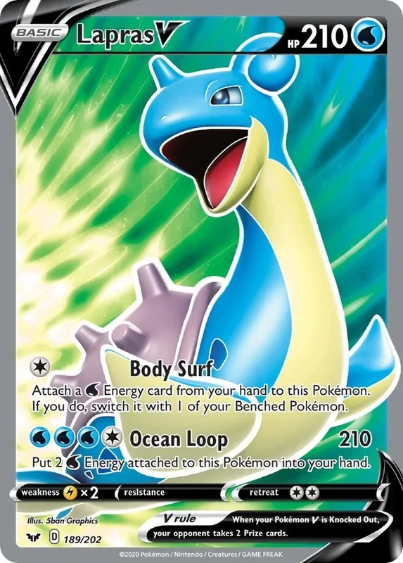 Lapras V (Full Art) (189/202) (SWSH01)
