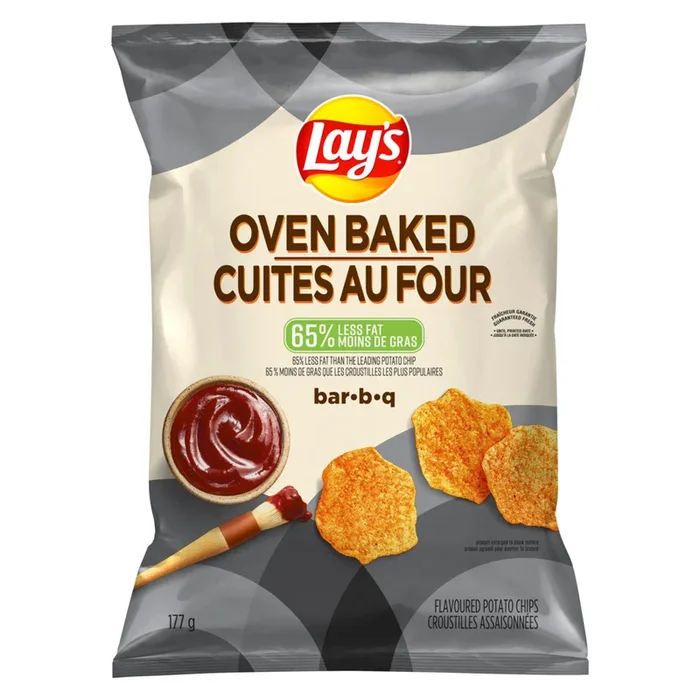 Lay’s Flavoured Potato Chips Oven Baked Bar-B-Q, 177 g