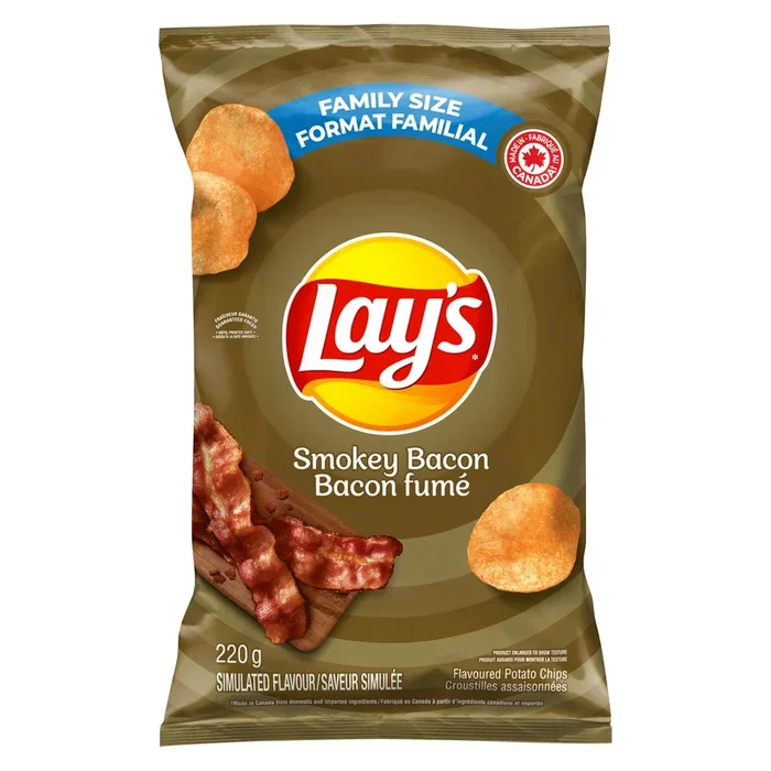 Lay’s Smokey Bacon Chips, 220 g