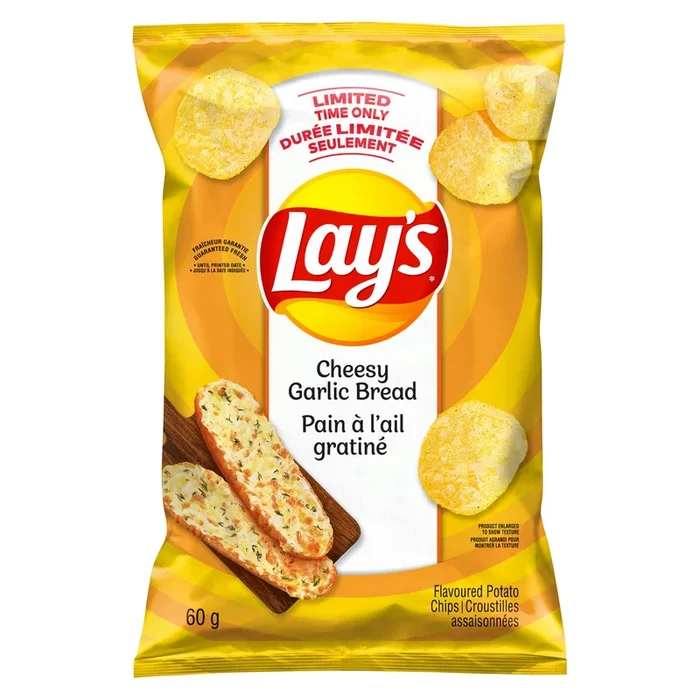 Lays Cheesy Garlic Bread Chips, 60 g