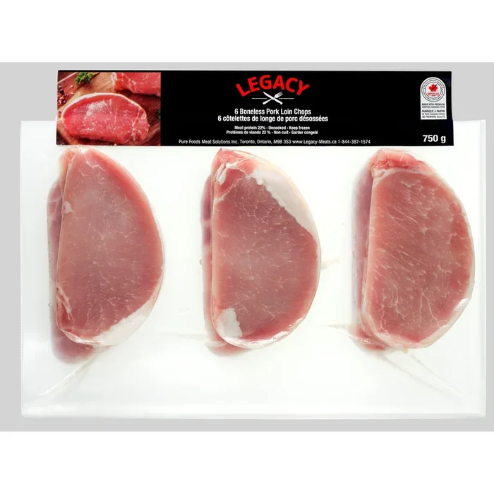 Legacy Boneless Pork Chops, 750 g
