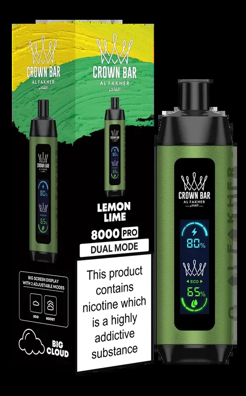 Lemon Lime Al Fakher Crown Bar PRO 8k