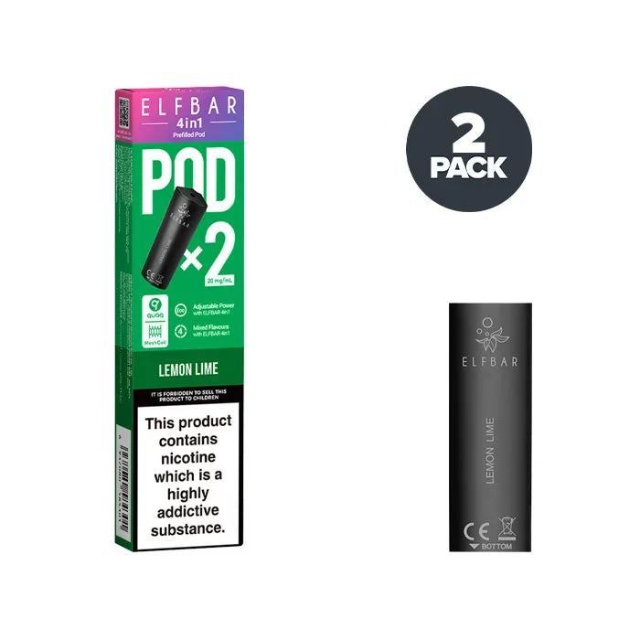 Lemon Lime Elf Bar 4 in 1 Prefilled Pods