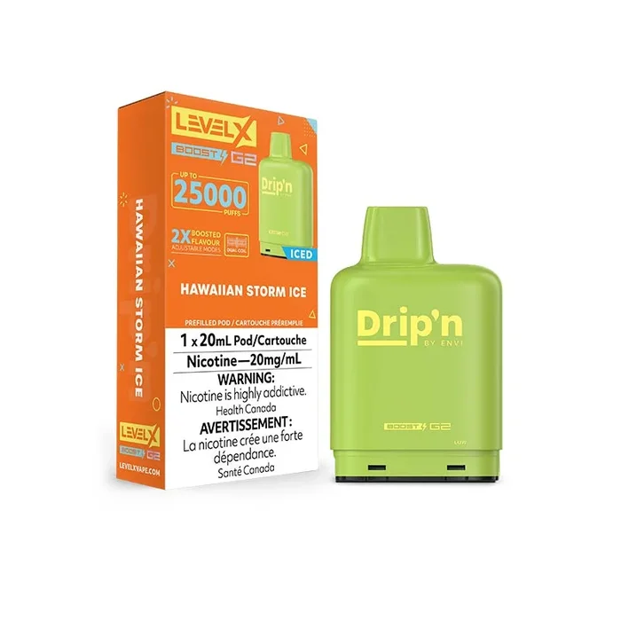 Level X Drip’n Boost G2 Pod – Hawaiian Storm Ice (ON)