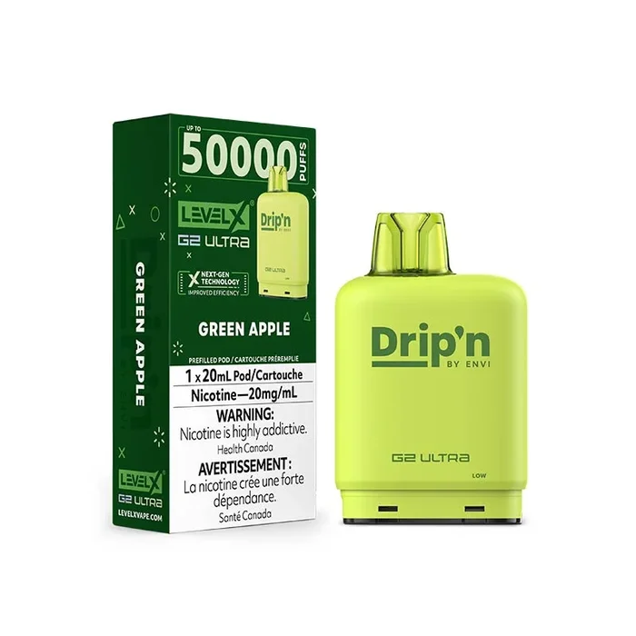 Level X Drip’n G2 Ultra Pod – Green Apple (ON)