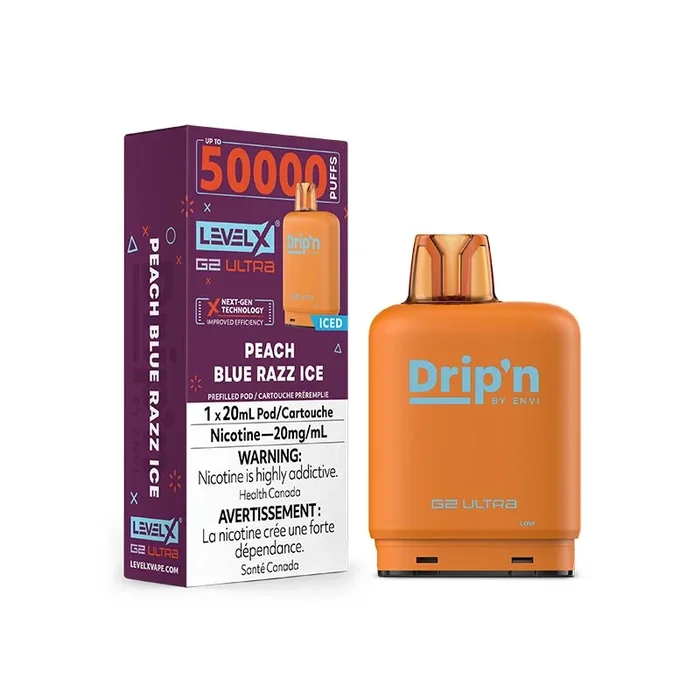 Level X Drip’n G2 Ultra Pod – Peach Blue Razz Ice (MB)
