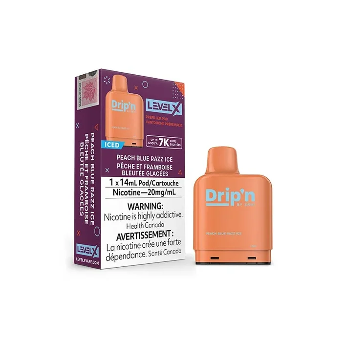 Level X Drip’n Pod – Peach Blue Razz Ice