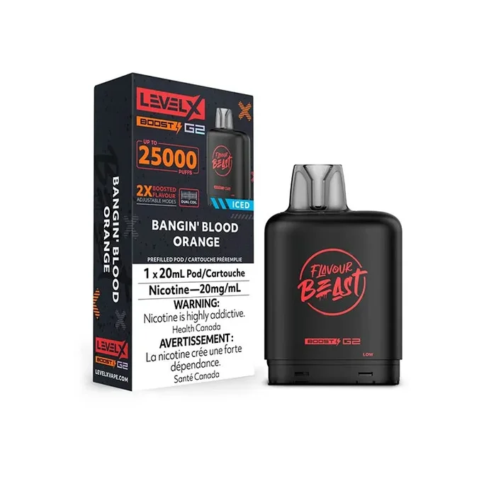 Level X Flavour Beast Boost G2 Pod – Bangin’ Blood Orange Iced (MB)