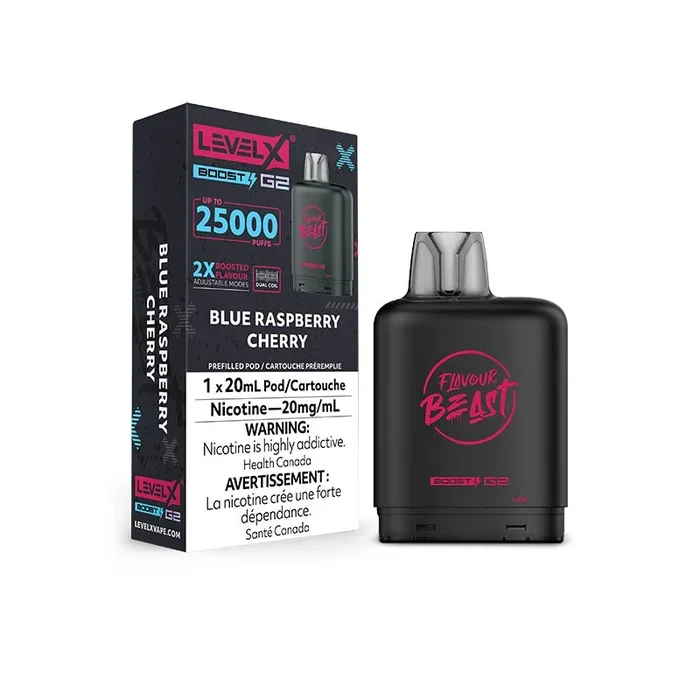 Level X Flavour Beast Boost G2 Pod – Blue Raspberry Cherry