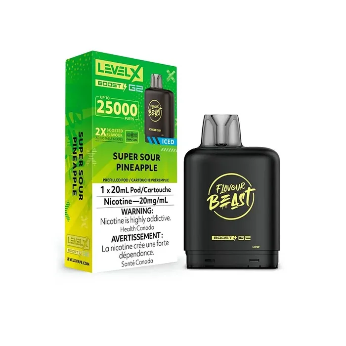 Level X Flavour Beast Boost G2 Pod – Super Sour Pineapple Iced