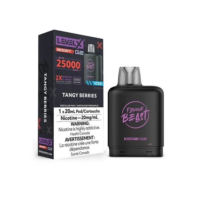 Level X Flavour Beast Boost G2 Pod – Tangy Berries Iced (ON)