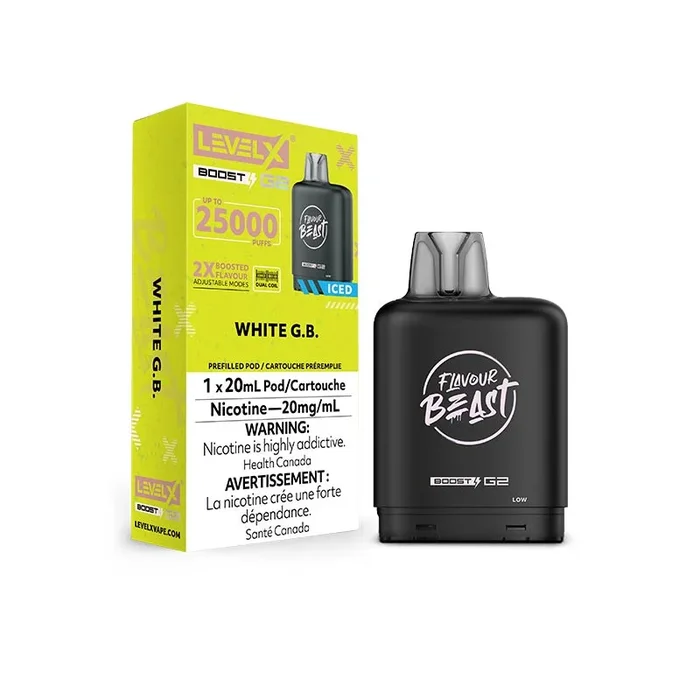 Level X Flavour Beast Boost G2 Pod – White G.B. (ON)