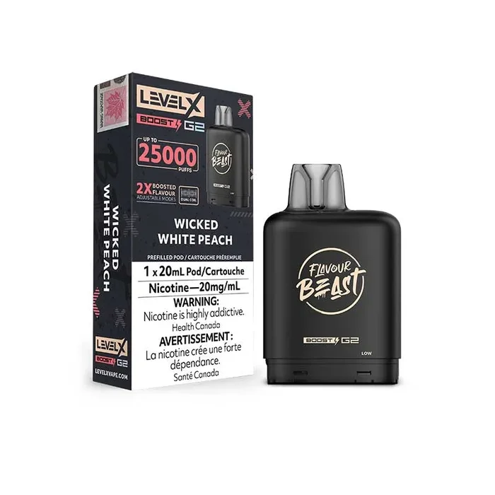 Level X Flavour Beast Boost G2 Pod – Wicked White Peach (MB)