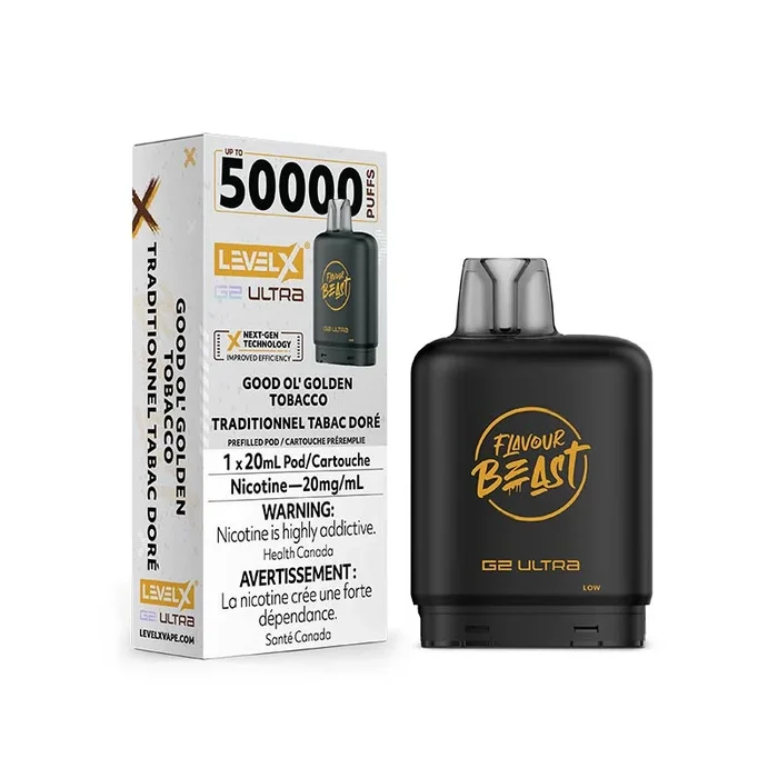Level X Flavour Beast G2 Ultra Pod – Good Ol’ Golden Tobacco (NB)