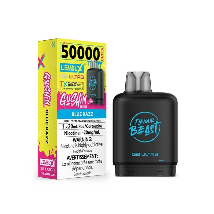 Level X G2 Ultra Pod – Flavour Beast – Gushin Blue Razz