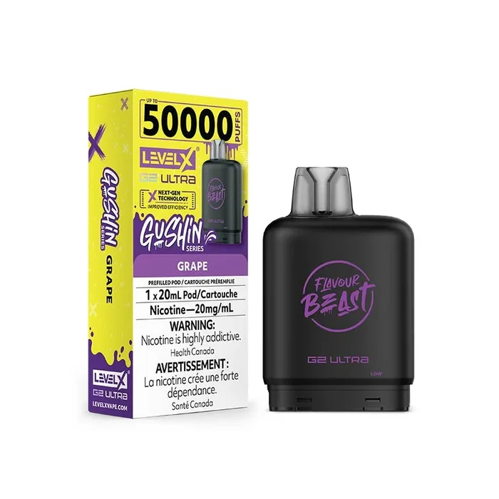 Level X G2 Ultra Pod – Flavour Beast – Gushin Grape