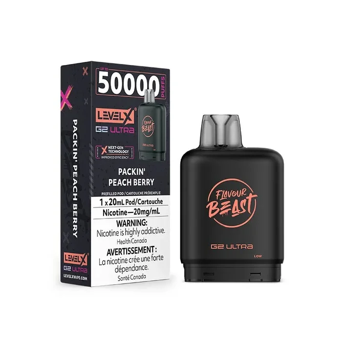 Level X G2 Ultra Pod – Flavour Beast – Packin’ Peach Berry