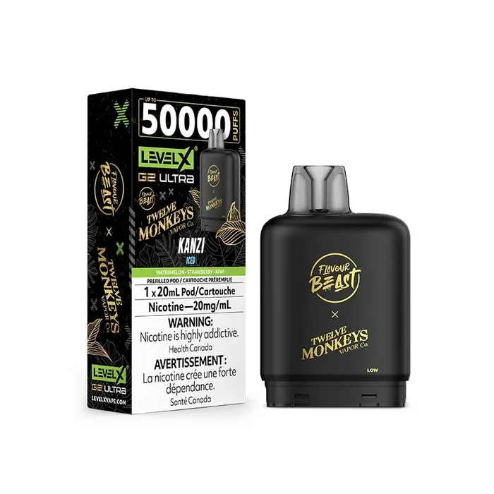 Level X G2 Ultra Pod – Flavour Beast X 12 Monkeys – Kanzi Iced (MB)